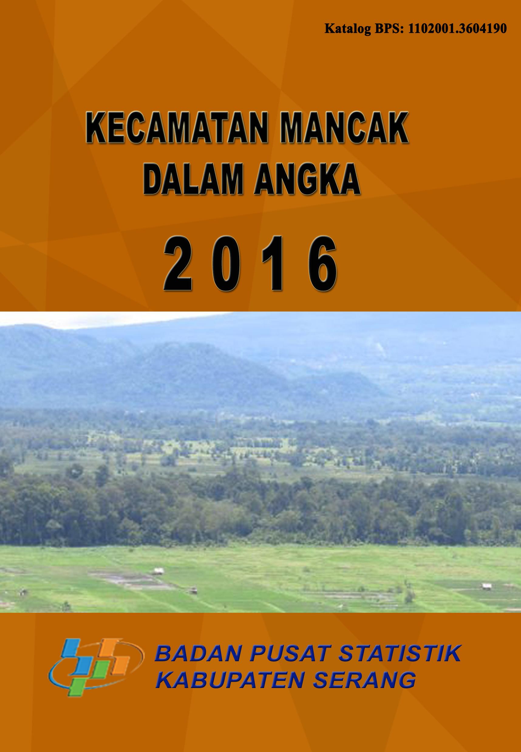 Kecamatan Mancak Dalam Angka 2016